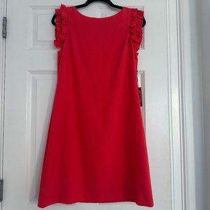 NWT - Vince Camuto Red Sleeveless Ruffle Dress